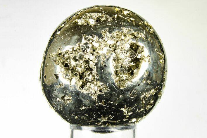 Polished Pyrite Sphere - Peru #195552